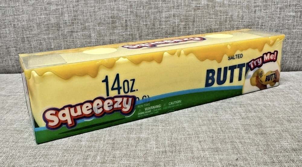 Sunny Days Squeeezy Salted Butter 14 oz Jumbo Squishy Stress Toy NEW